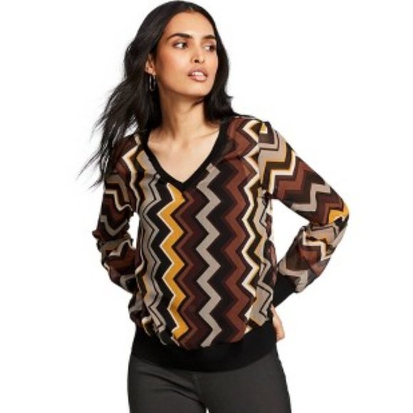 Missoni for Target | Zig Zag Long Sleeve Blouse - Picture 1 of 8